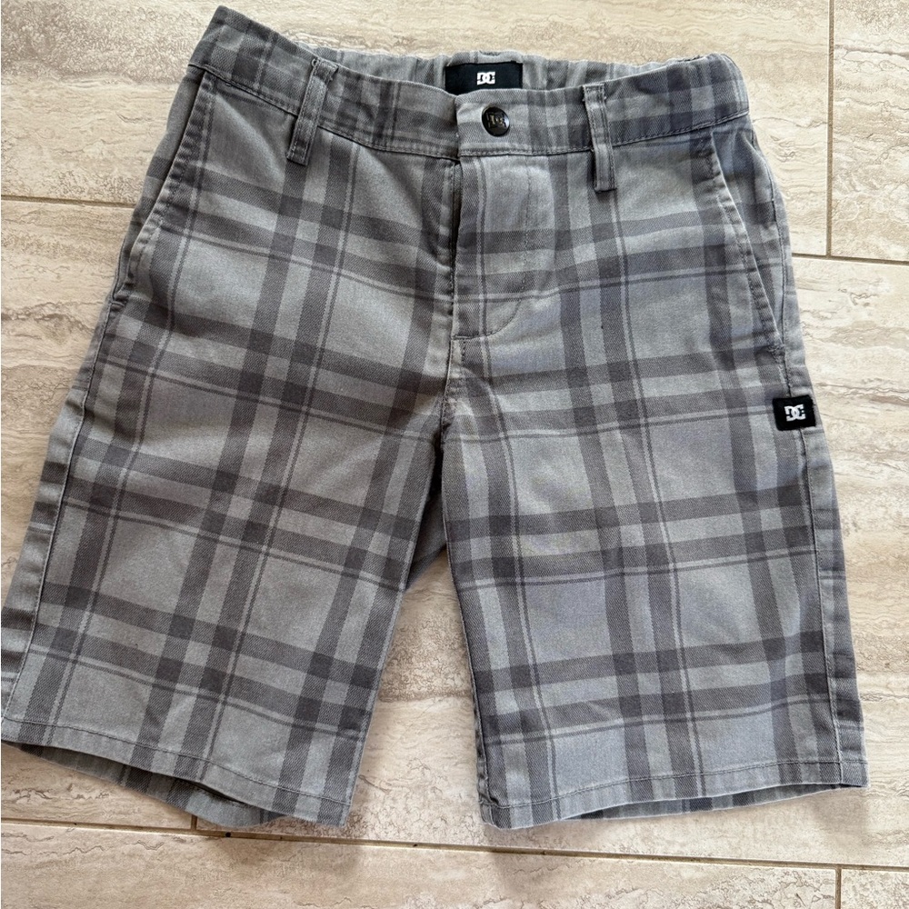 DC Men's Charcoal Checkered Shorts